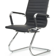 Kancelárska stolička Deluxe Skid, čierna - 1