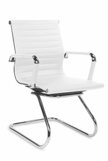 Kancelárska stolička Deluxe Skid, biela
