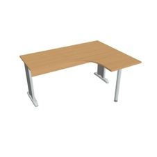 HOBIS kancelársky stôl pracovný tvarový, ergo ľavý - CE 60 L, buk