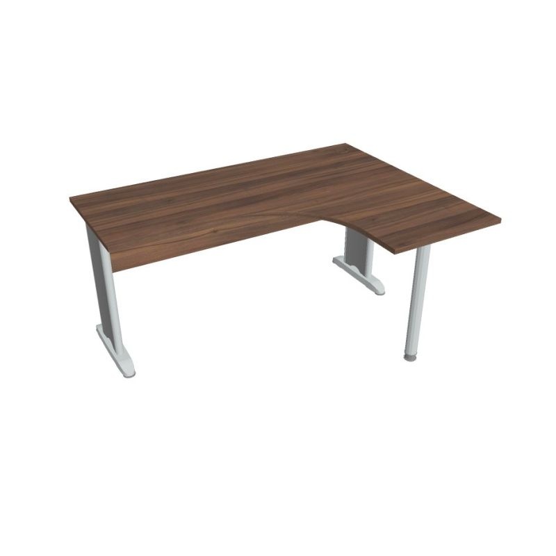 HOBIS kancelársky stôl pracovný tvarový, ergo ľavý - CE 60 L, orech