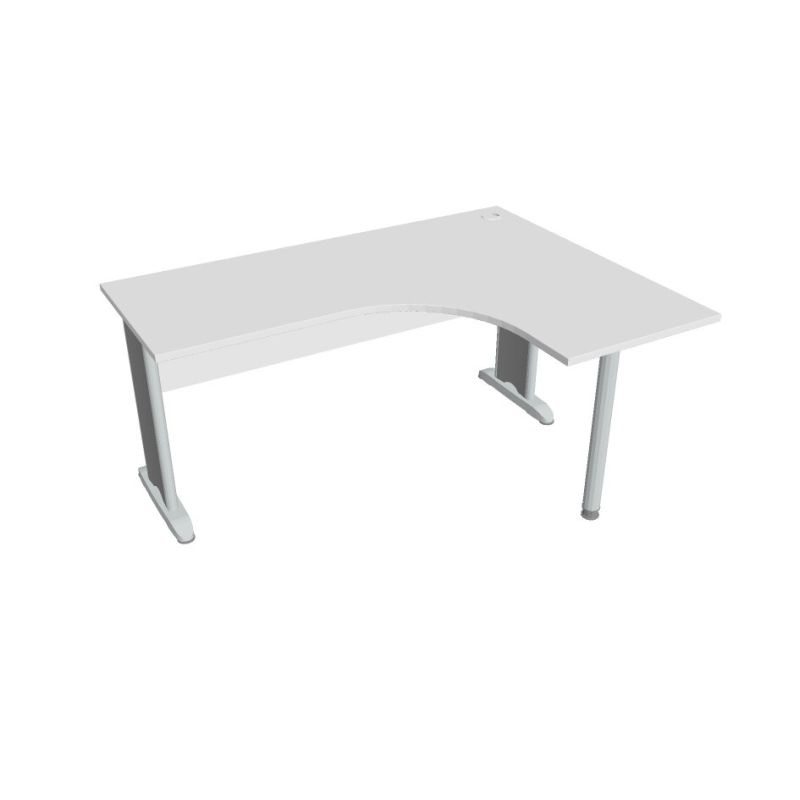 HOBIS kancelársky stôl pracovný tvarový, ergo ľavý - CE 60 L, biela