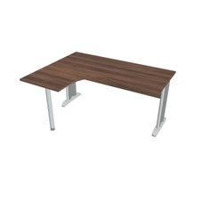 HOBIS kancelársky stôl pracovný tvarový, ergo pravý - CE 60 P, orech