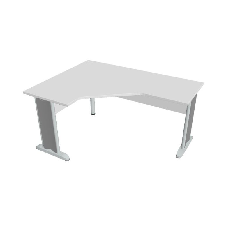 HOBIS kancelársky stôl pracovný tvarový, ergo pravý - CEV 60 P, biela