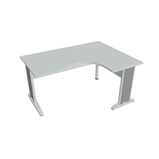 HOBIS kancelársky stôl pracovný tvarový, ergo ľavý - CE 2005 L, sivá