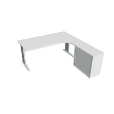 HOBIS kancelársky stôl pracovný, zostava ľavá - CE 1800 HR L, biela