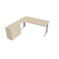 HOBIS kancelársky stôl pracovný, zostava pravá - CE 1800 HR P, agát