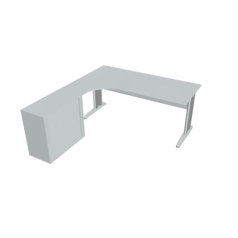HOBIS kancelársky stôl pracovný, zostava pravá - CE 1800 HR P, sivá