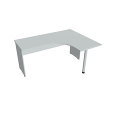 HOBIS kancelársky stôl pracovný tvarový, ergo ľavý - GE 60 L, sivá