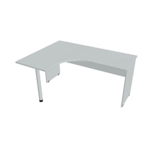 HOBIS kancelársky stôl pracovný tvarový, ergo pravý - GE 60 P, sivá