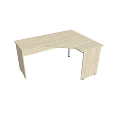 HOBIS kancelársky stôl pracovný tvarový, ergo ľavý - GEV 60 L, agát