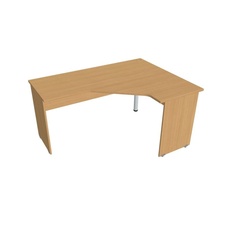 HOBIS kancelársky stôl pracovný tvarový, ergo ľavý - GEV 60 L, buk