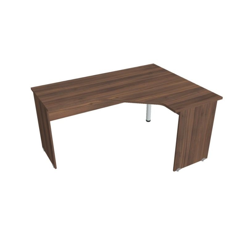 HOBIS kancelársky stôl pracovný tvarový, ergo ľavý - GEV 60 L, orech