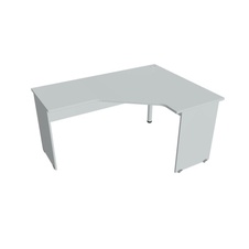 HOBIS kancelársky stôl pracovný tvarový, ergo ľavý - GEV 60 L, sivá