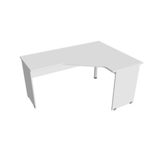 HOBIS kancelársky stôl pracovný tvarový, ergo ľavý - GEV 60 L, biela
