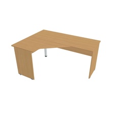 HOBIS kancelársky stôl pracovný tvarový, ergo pravý - GEV 60 P, buk