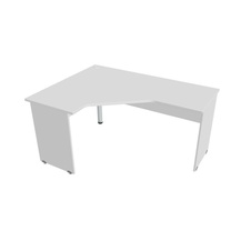 HOBIS kancelársky stôl pracovný tvarový, ergo pravý - GEV 60 P, biela