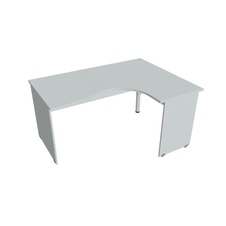 HOBIS kancelársky stôl pracovný tvarový, ergo ľavý - GE 2005 L, sivá
