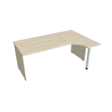 HOBIS kancelársky stôl pracovný tvarový, ergo ľavý - GE 1800 L, agát