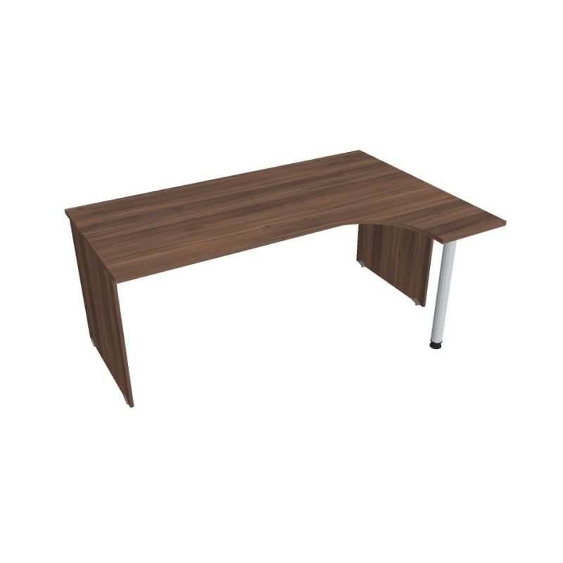 HOBIS kancelársky stôl pracovný tvarový, ergo ľavý - GE 1800 L, orech
