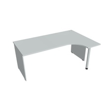 HOBIS kancelársky stôl pracovný tvarový, ergo ľavý - GE 1800 L, sivá