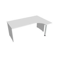 HOBIS kancelársky stôl pracovný tvarový, ergo ľavý - GE 1800 L, biela