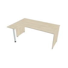 HOBIS kancelársky stôl pracovný tvarový, ergo pravý - GE 1800 P, agát