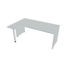HOBIS kancelársky stôl pracovný tvarový, ergo pravý - GE 1800 P, sivá