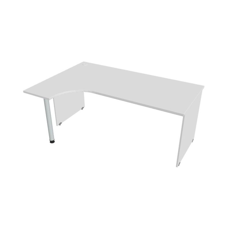 HOBIS kancelársky stôl pracovný tvarový, ergo pravý - GE 1800 P, biela