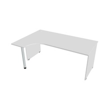 HOBIS kancelársky stôl pracovný tvarový, ergo pravý - GE 1800 P, biela