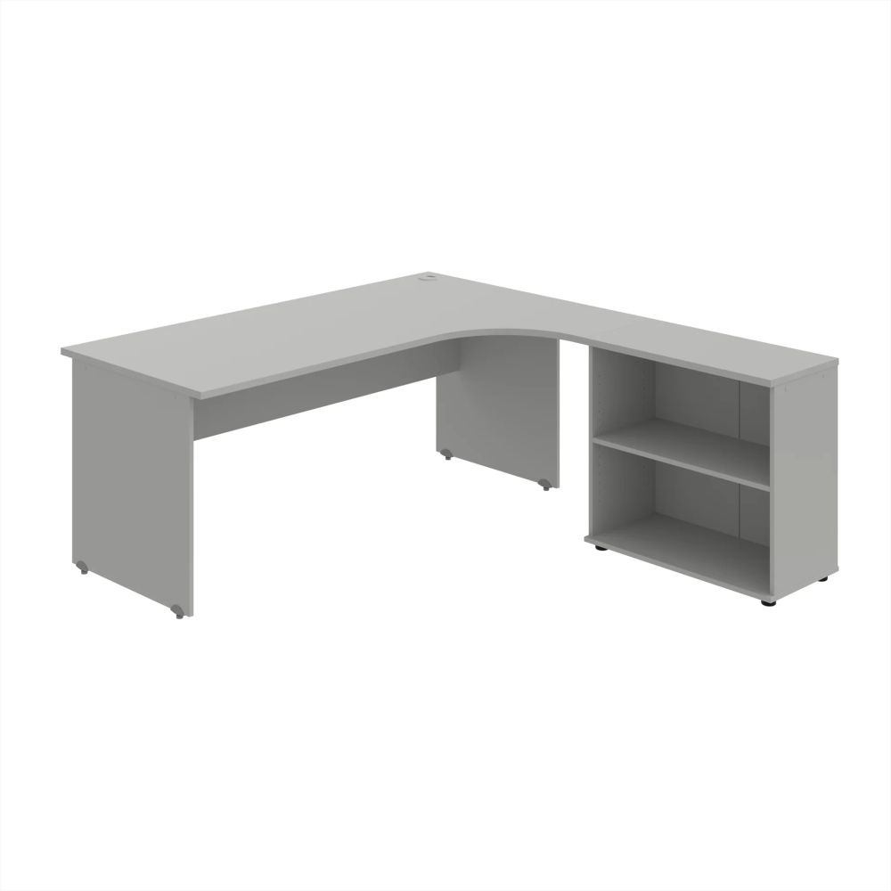 HOBIS kancelársky stôl pracovný, zostava ľavá - GE 1800 HL, sivá