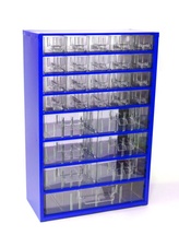 Závesná skrinka MEDIUM 20xA, 6xB, 1xC, modrá