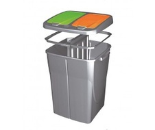 Odpadkový kôš duo 46l na papier, plast - 2
