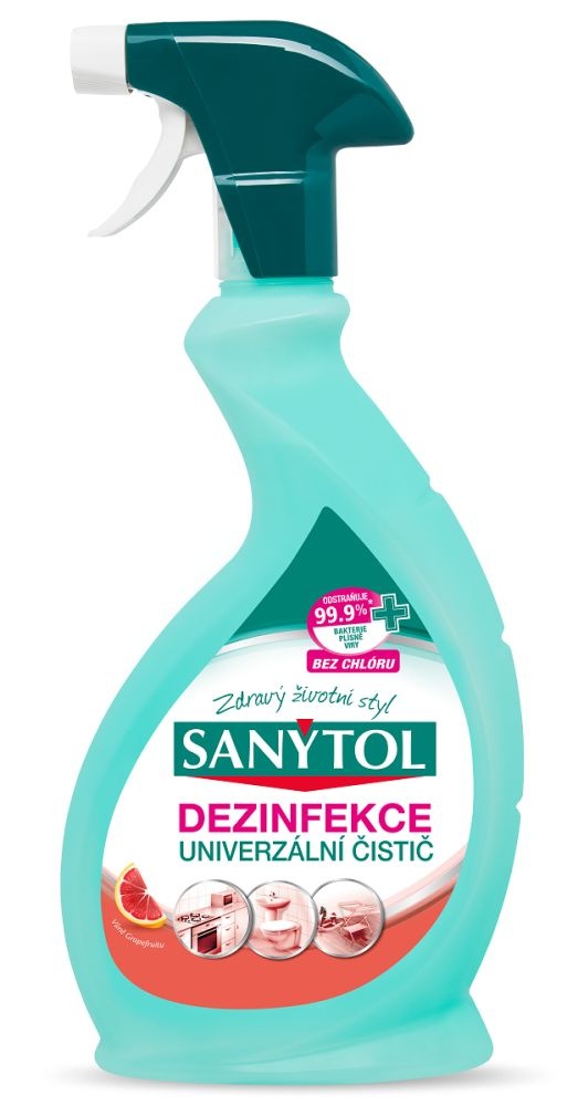 SANYTOL - dezinfekčný univerzálny čistič v spreji s vôňou grepu