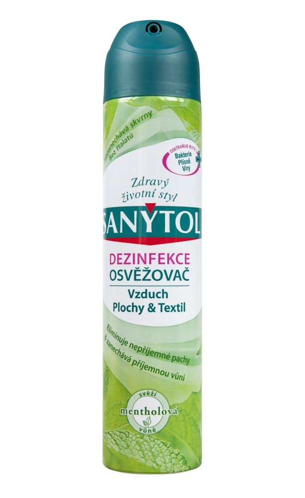 SANYTOL - dezinfekčný osviežovač vzduchu 300 ml, mentolová vôňa