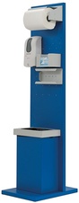 Hygienický stojan s automatickým dávkovačom, košom a priehra