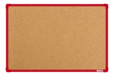Korková nástenka boardOK s červeným rámom 600x900