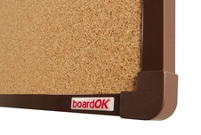 Korková nástenka boardOK s hnedým rámom 600x900 - 2