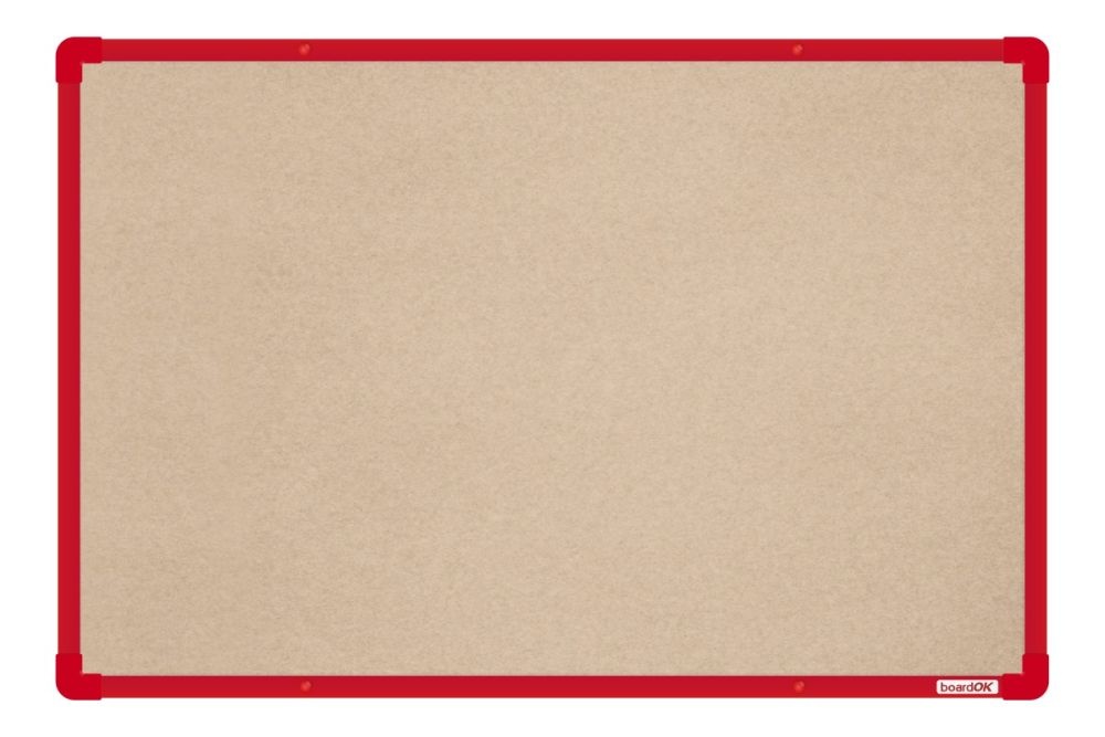Textilná nástenka boardOK s červeným rámčekom 600x900