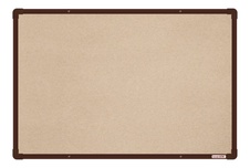 Textilná nástenka boardOK s hnedým rámom 600x900