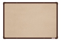 Textilná nástenka boardOK s hnedým rámom 600x900