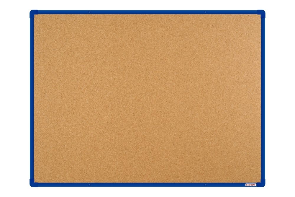Oznámenie Cork boardOK modrý rámček 1200x900