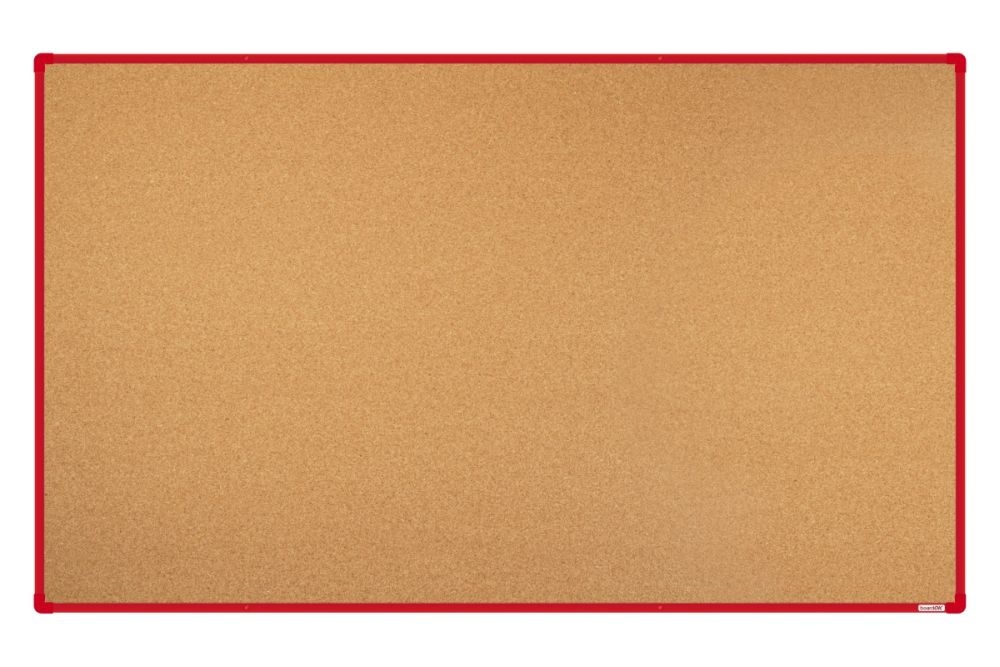 Korková nástenka boardOK s červeným rámom 2000x1200