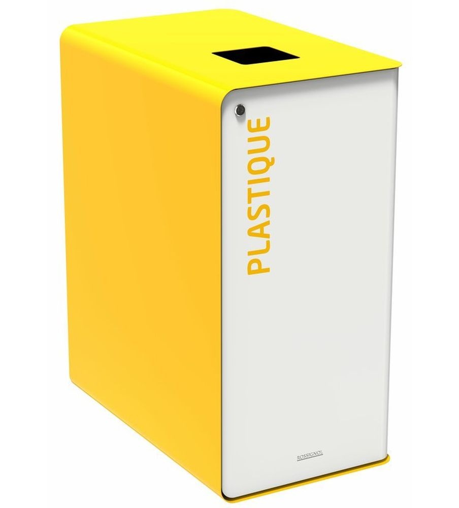 Kôš na triedený odpad - plast, Rossignol Cubatri, 55881, 65 L, uzamykateľný, žltý