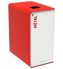 Kôš na triedený odpad - elektro, Rossignol Cubatri, 55882, 65 L, uzamykateľný, červený