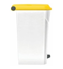 Kôš na triedený odpad pre HACCP - plast, Rossignol Utilo 54044, 50 L, žlté veko - 2