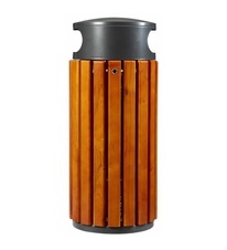 Vonkajší odpadkový Rossignol Zeno 58210 - 60 L, drevo, tmavo šedý - 1