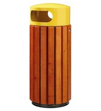 Vonkajší odpadkový kôš Rossignol Zeno 57884 - 60 L, drevo, žltý