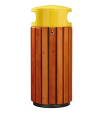 Vonkajší odpadkový kôš Rossignol Zeno 57884 - 60 L, drevo, žltý - 1