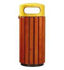 Vonkajší odpadkový kôš Rossignol Zeno 57884 - 60 L, drevo, žltý - 2