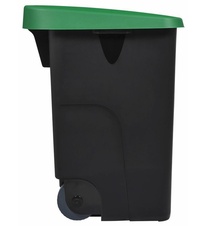 Kôš na triedený odpad, pojazdný, Rossignol Movatri 56186, zelený, s otvorom, 85 L - 2